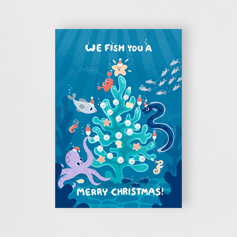 Julkort Fishmas