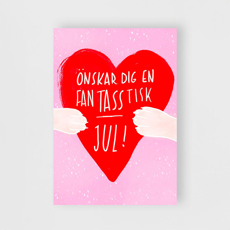 Julkort Fan-tass-tisk jul