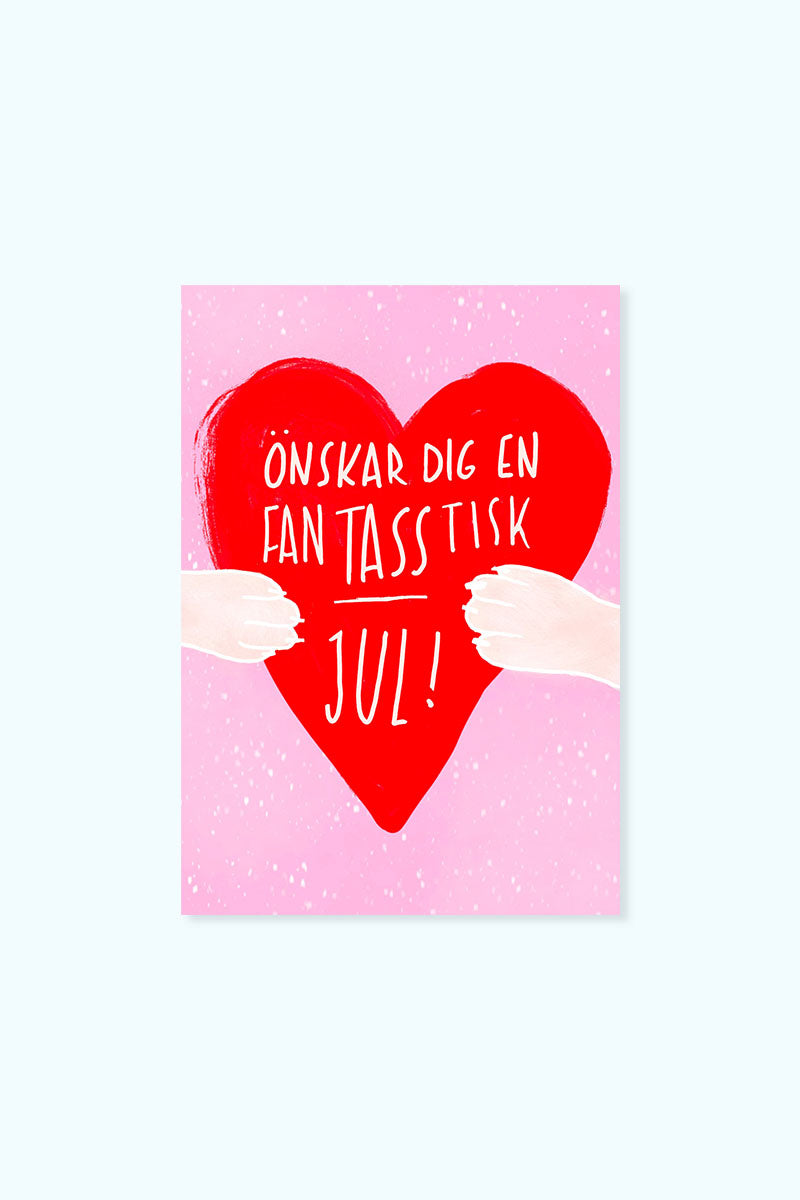 Julkort Fan-tass-tisk jul