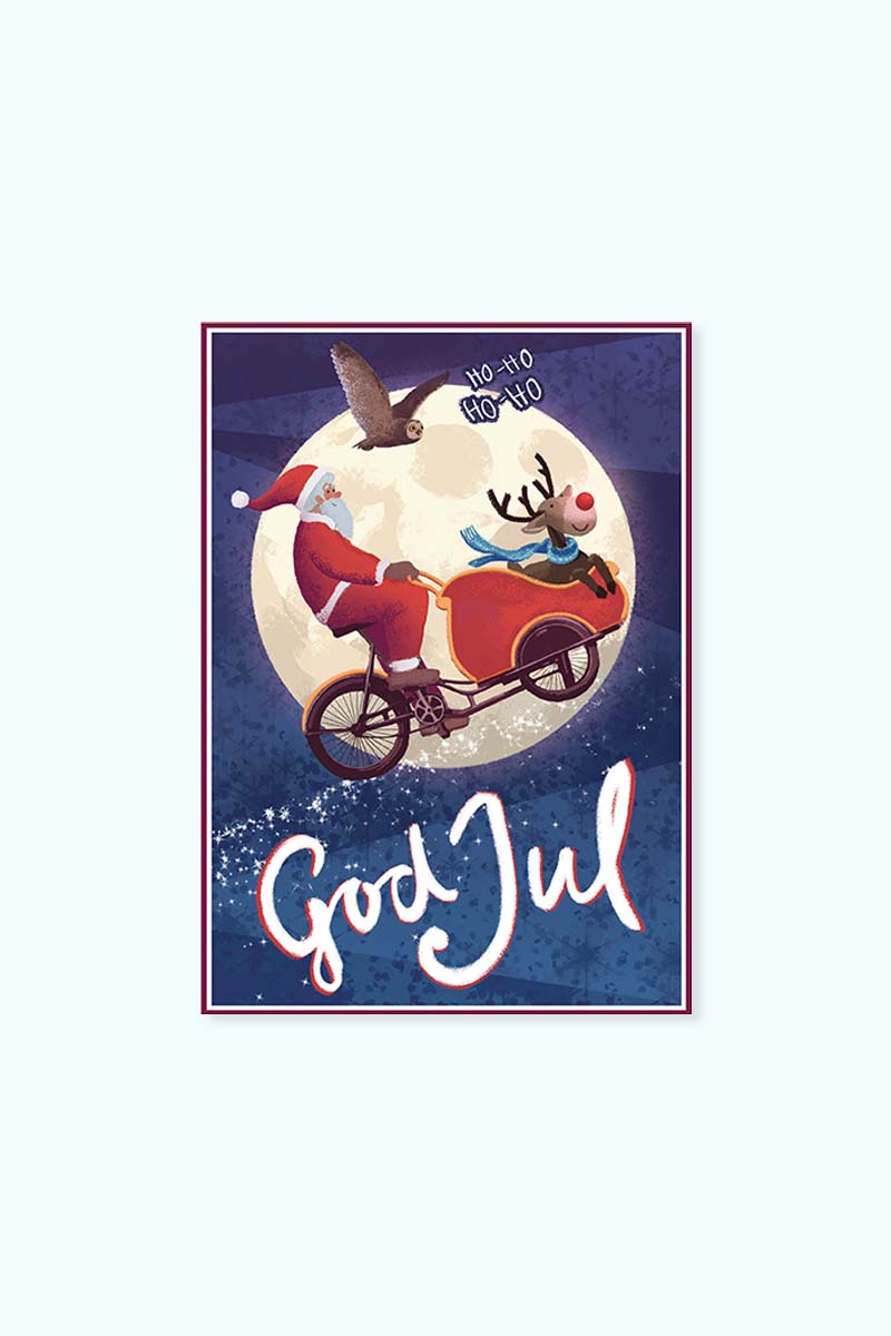 Julkort Rudolfs jul
