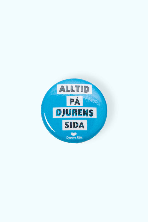 Alltid på djurens sida pin blå