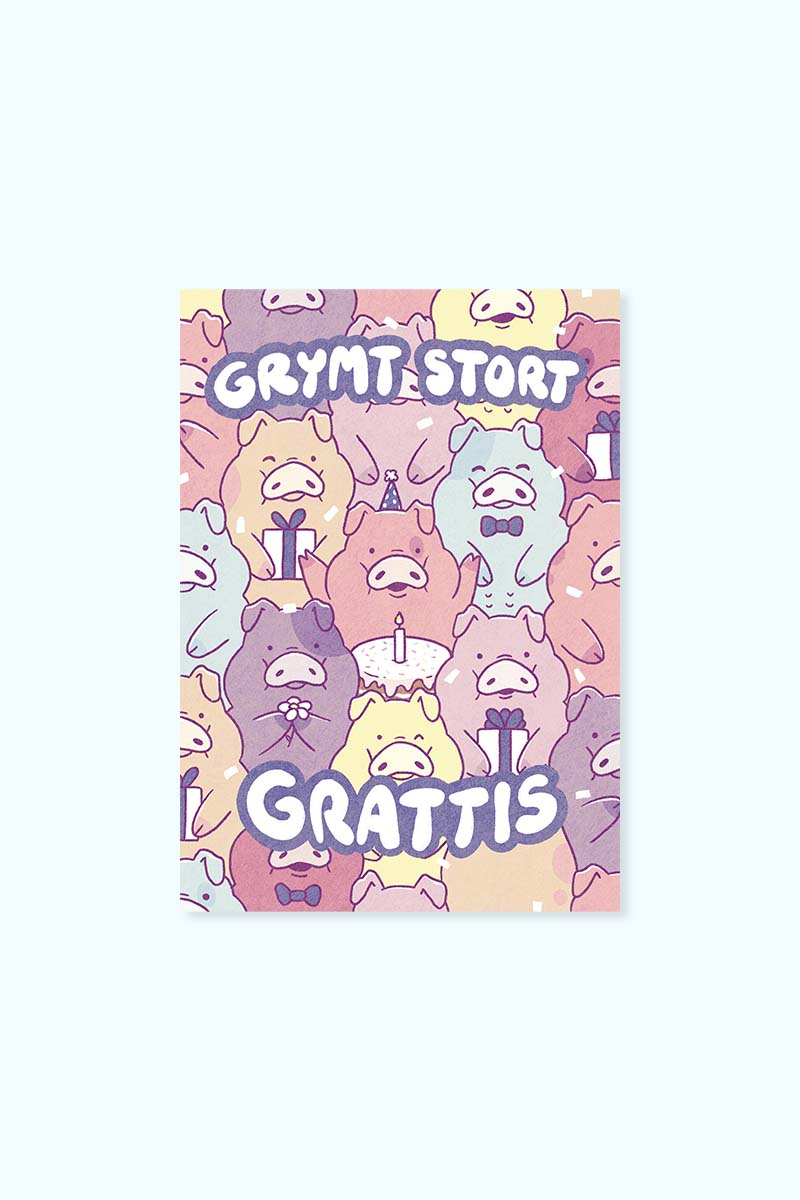 Vykort Grymt stort grattis