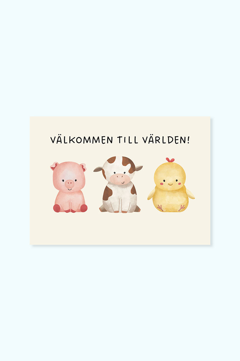 Vykort Välkommen till världen!
