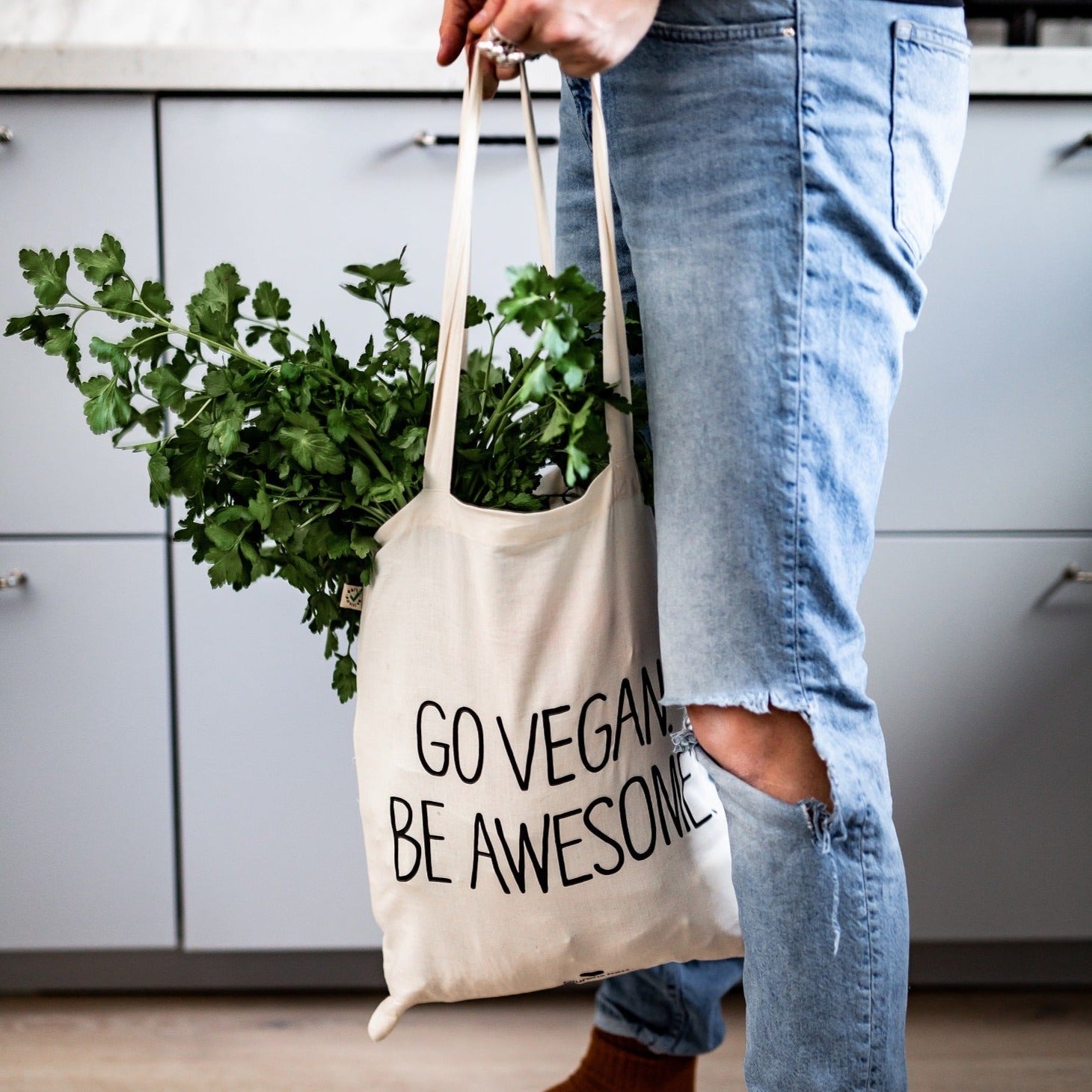Tygkasse Go vegan